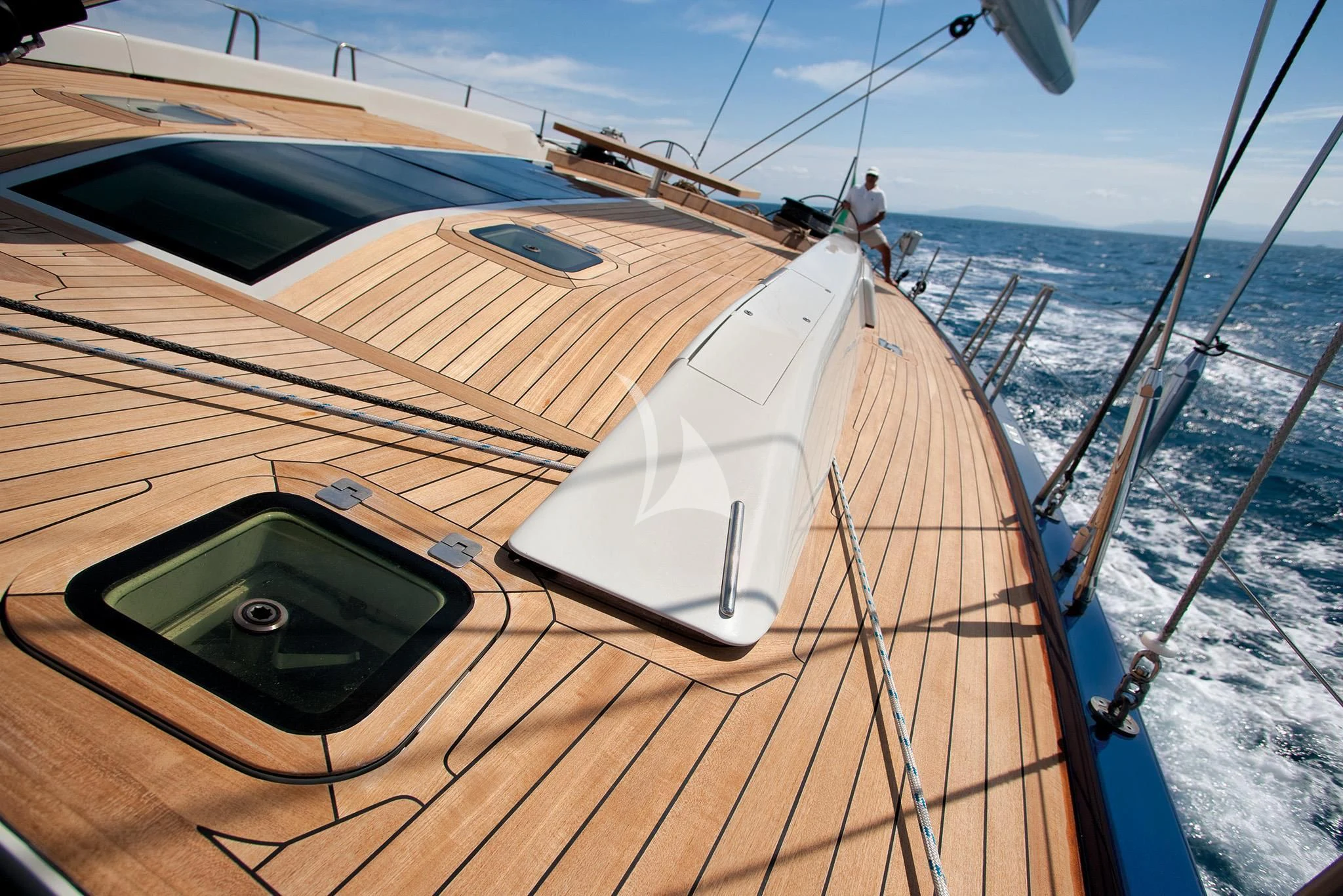 a boat on the water aboard BOMBARDA Yacht for Sale