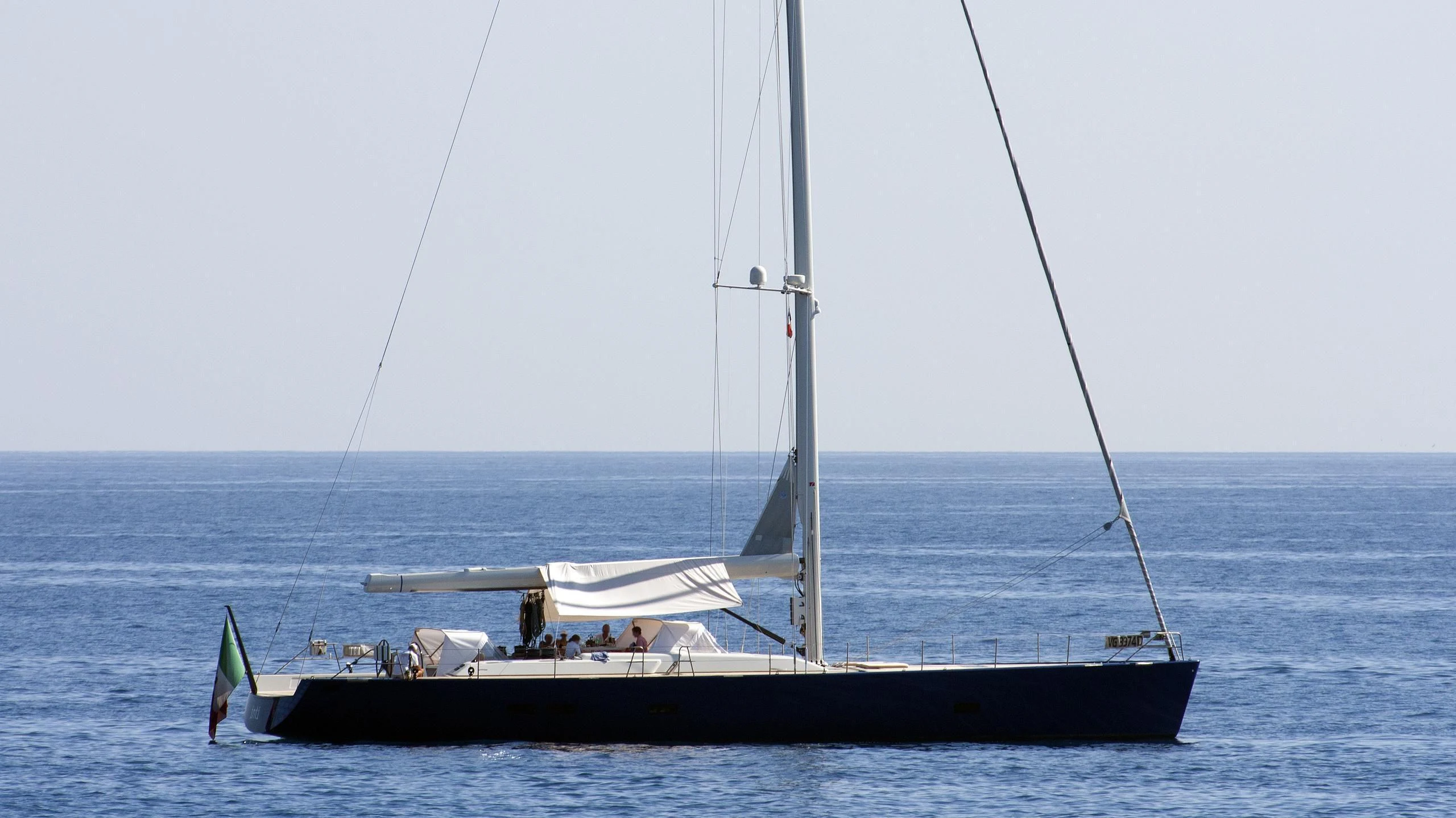 a boat sailing on the sea aboard BOMBARDA Yacht for Sale