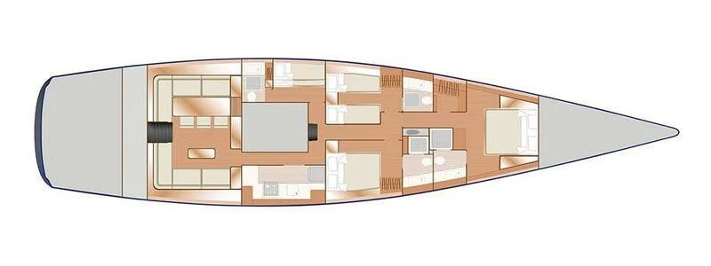 diagram aboard BOMBARDA Yacht for Sale