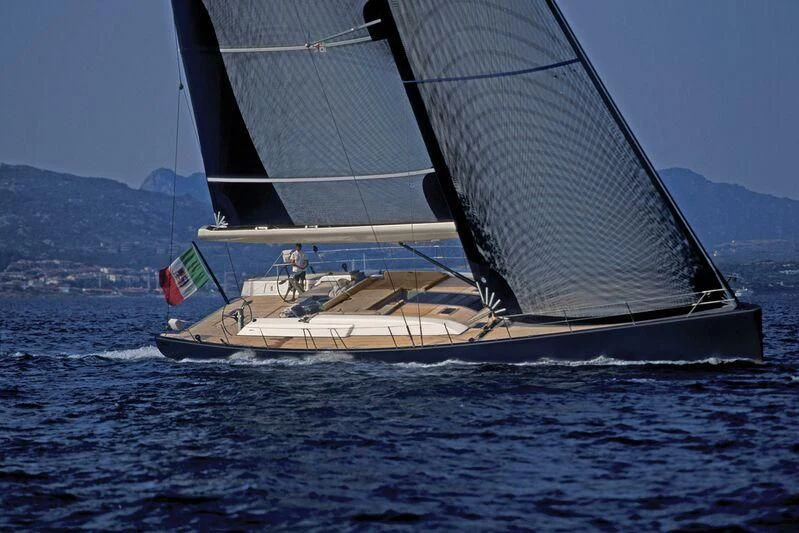 a sailboat on the water aboard BOMBARDA Yacht for Sale