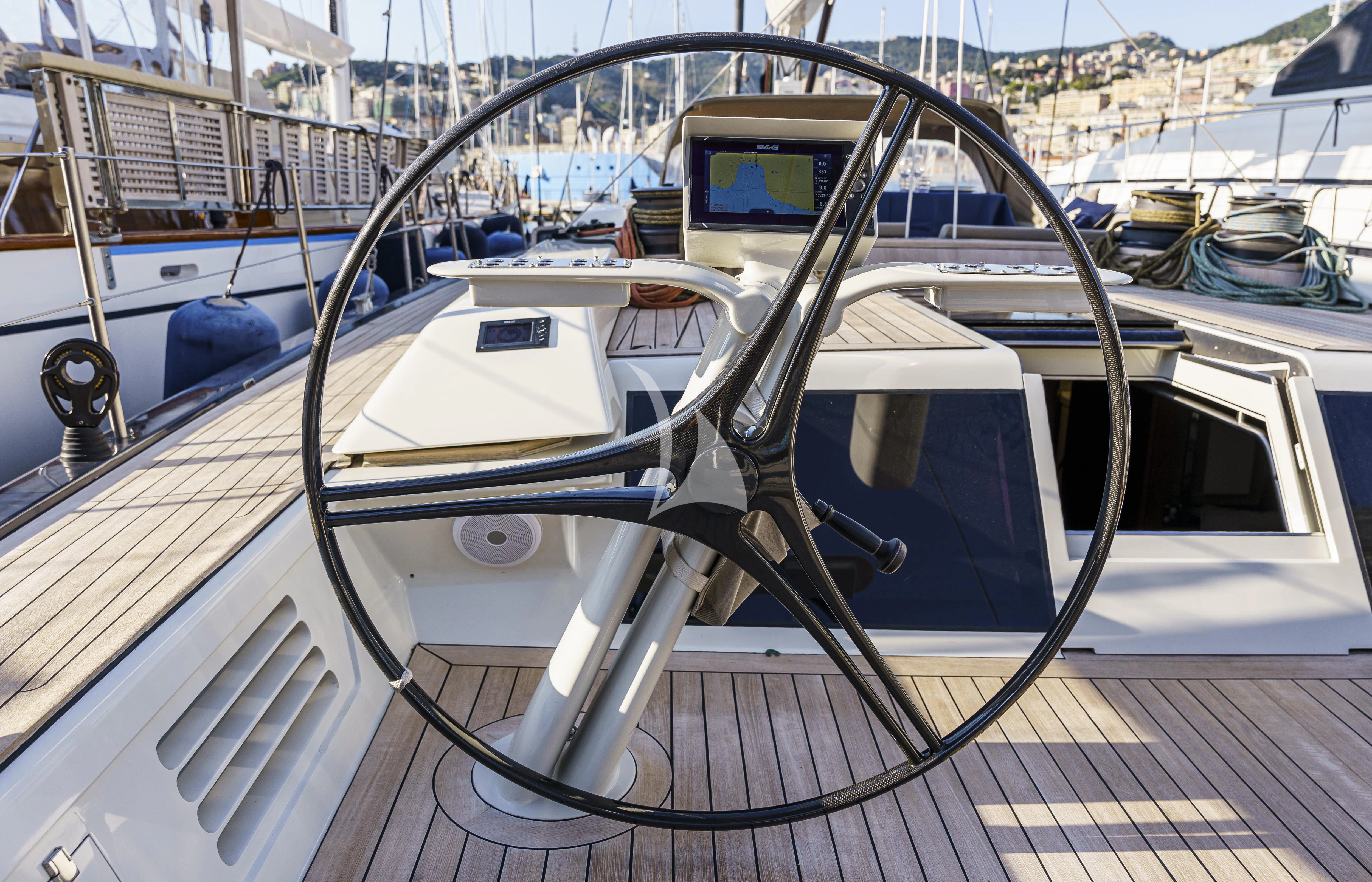 a boat on the water aboard BOMBARDA Yacht for Sale