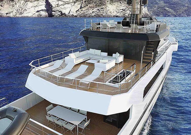 a boat on the water aboard ANTONINI NAVI SUY 135 Yacht for Sale