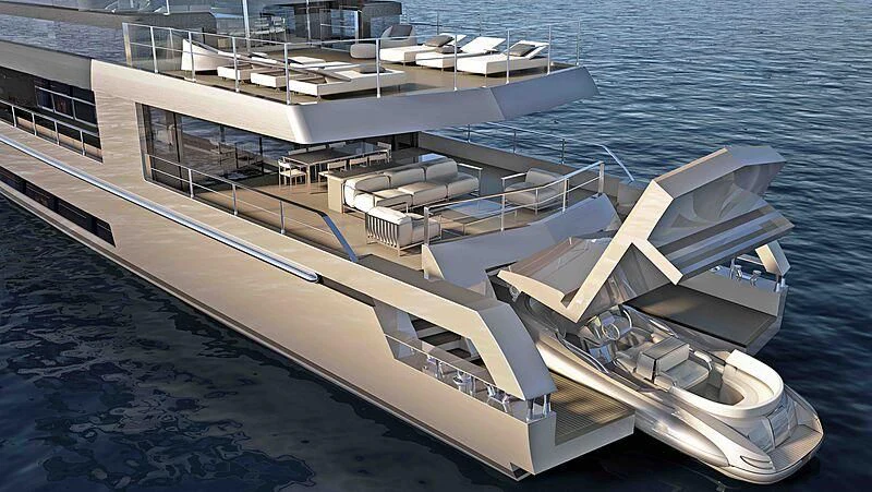 a large white boat on the water aboard ANTONINI NAVI SUY 135 Yacht for Sale