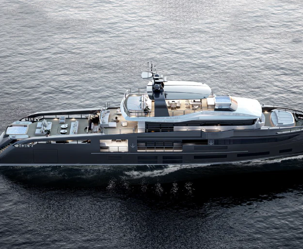 a large boat in the water aboard ANTONINI NAVI SUY 135 Yacht for Sale