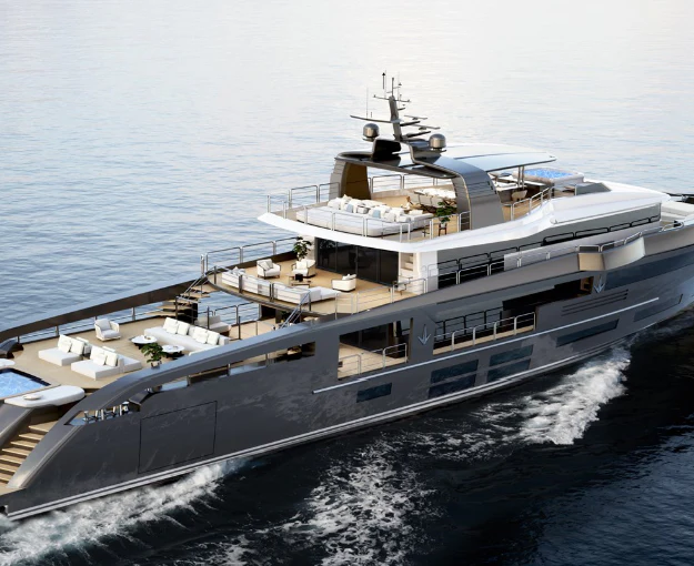 a large ship in the water aboard ANTONINI NAVI SUY 135 Yacht for Sale