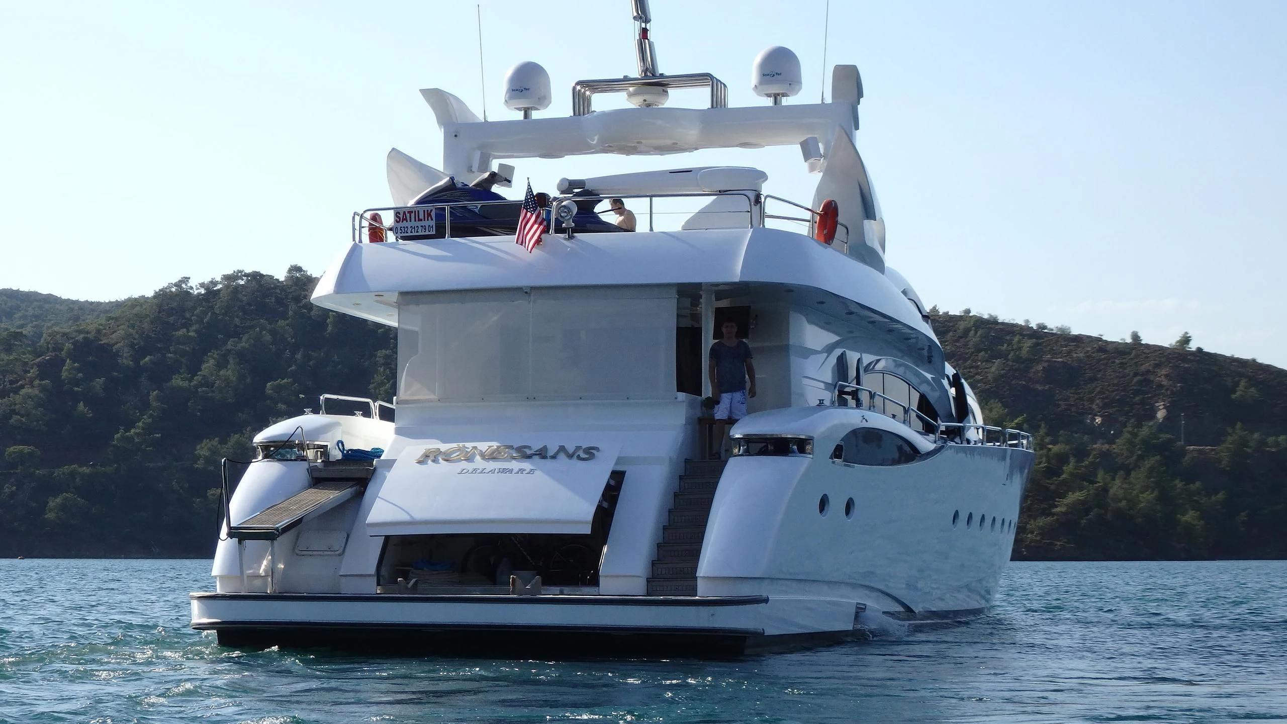 a boat on the water aboard APRIES W Yacht for Sale