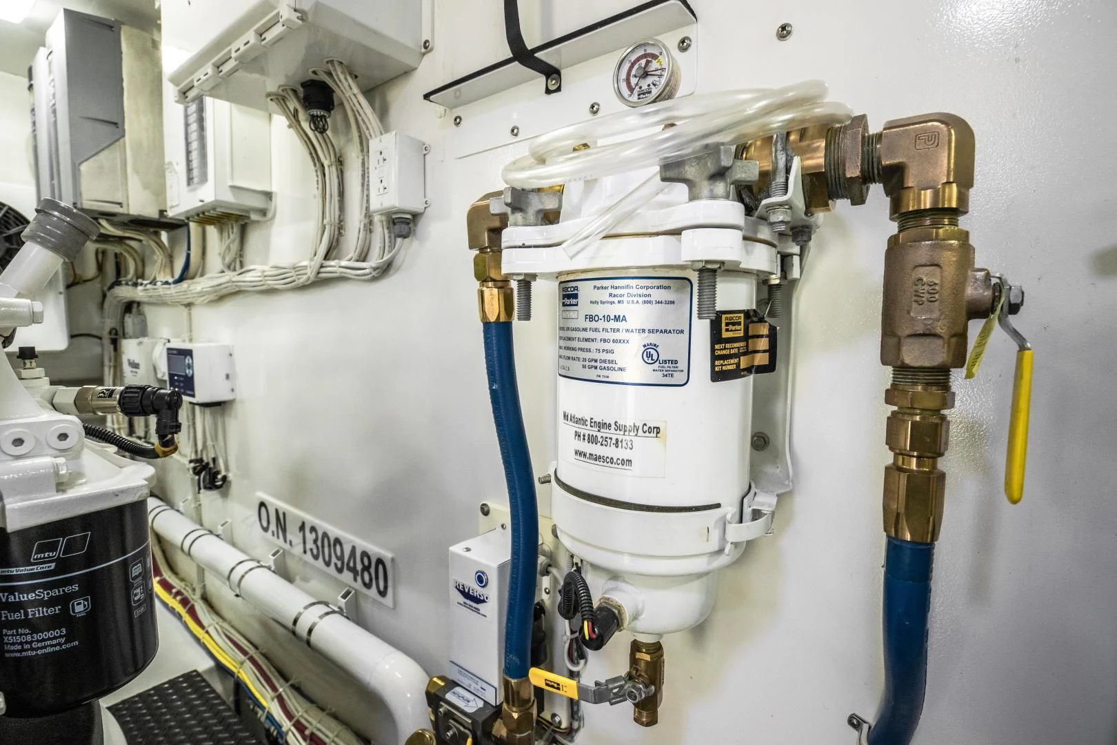 a machine with wires and tubes aboard TEUSEAS Yacht for Sale
