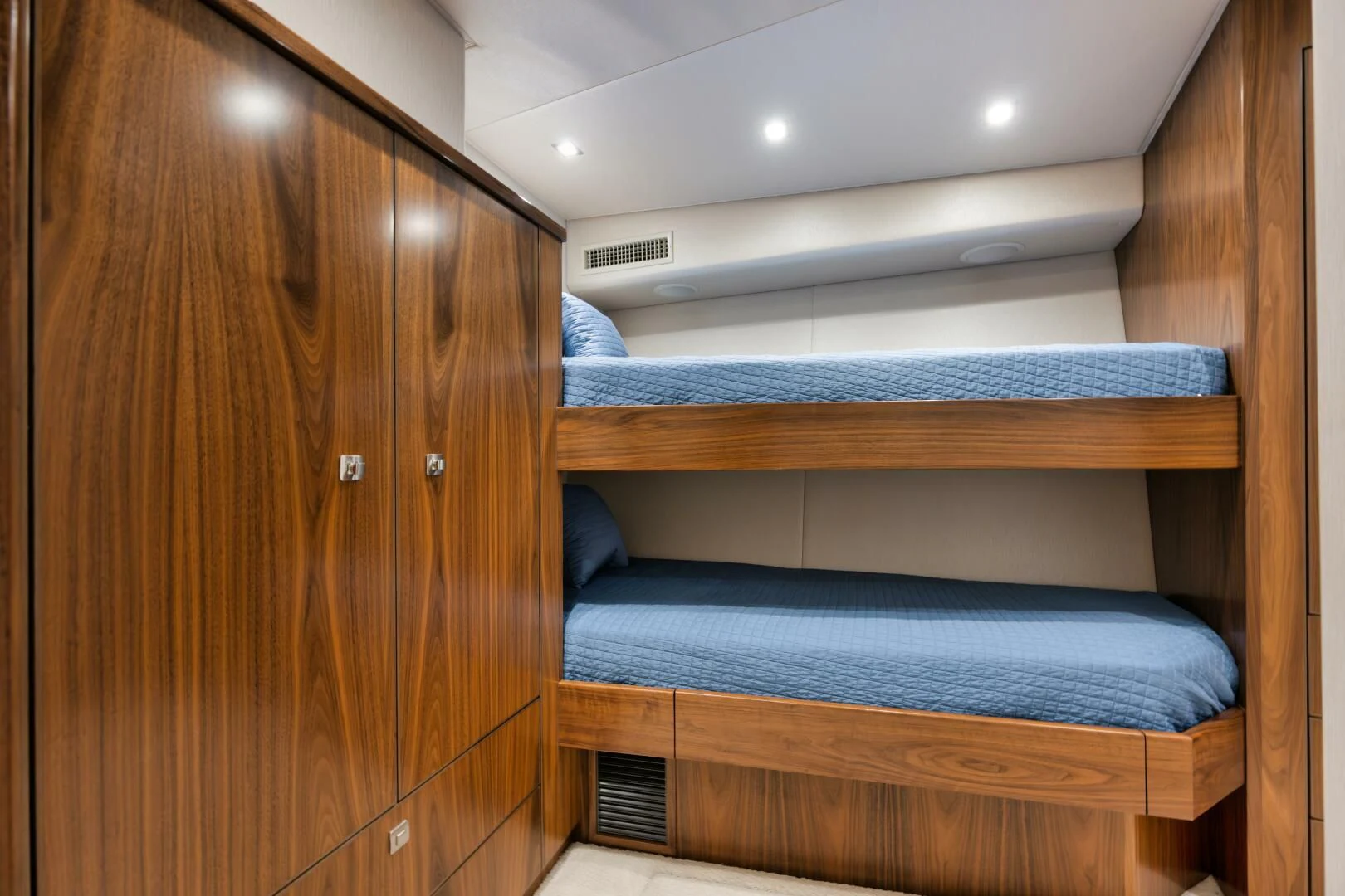 a bed in a room aboard TEUSEAS Yacht for Sale