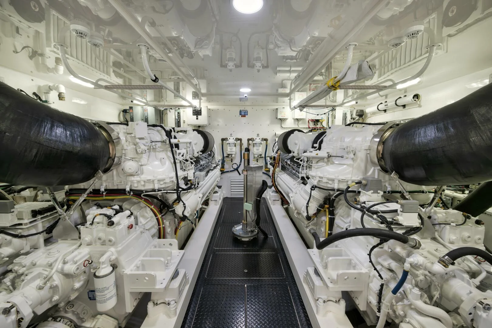 a large room with machinery aboard TEUSEAS Yacht for Sale