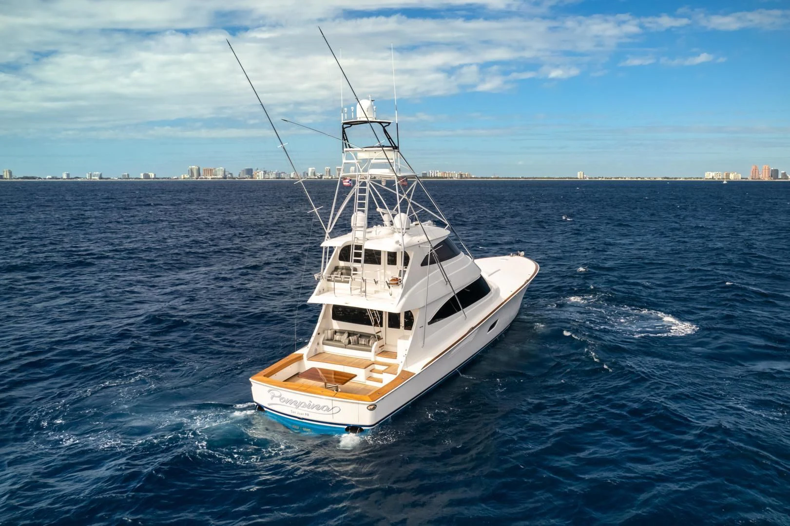 a boat in the water aboard TEUSEAS Yacht for Sale