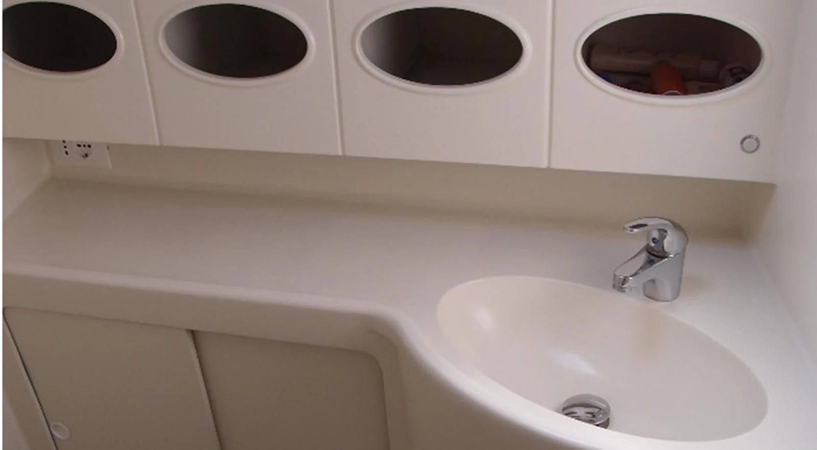 a sink with two washers aboard HIGH SPIRIT Yacht for Sale