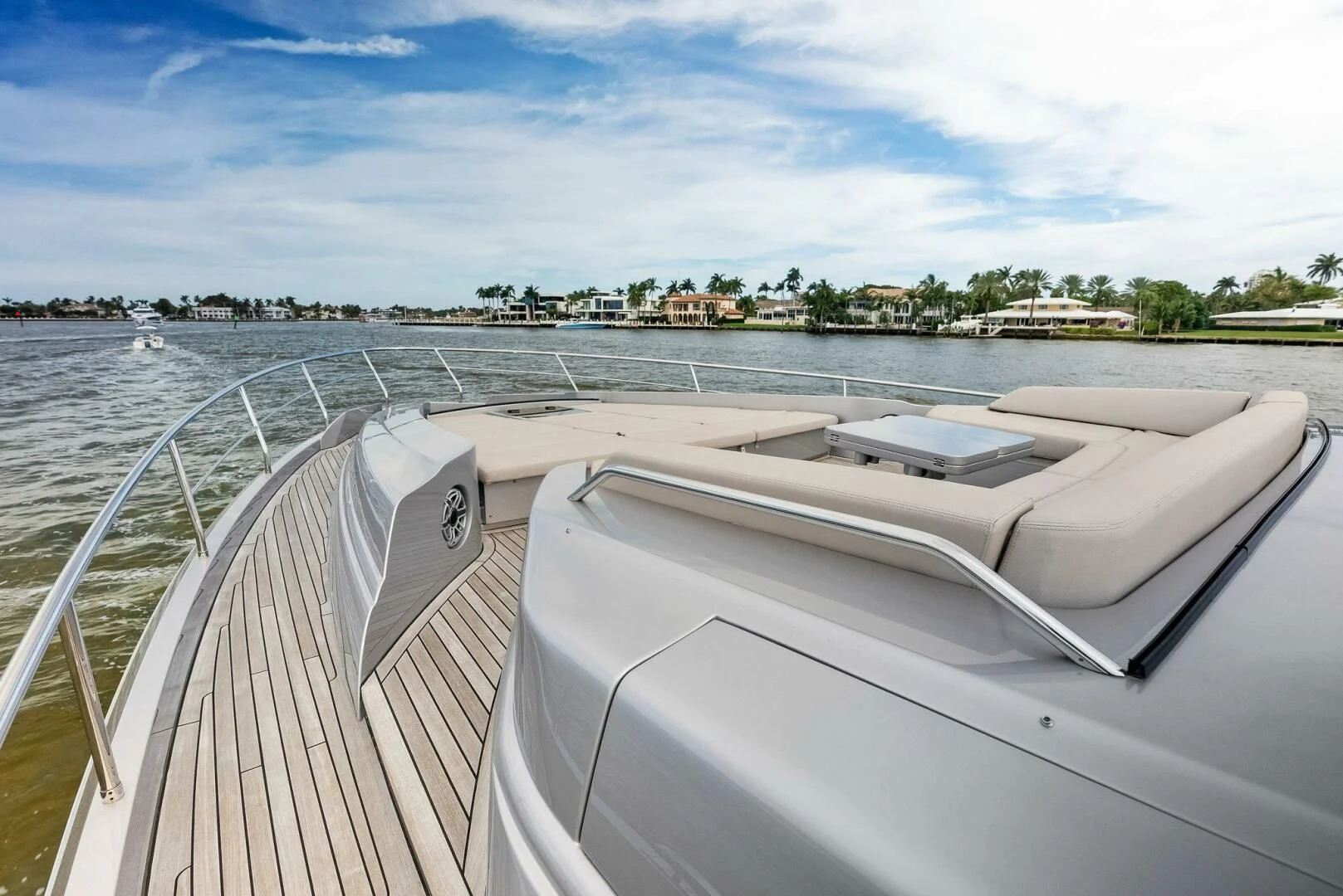 a boat on the water aboard OUR TRADE Yacht for Sale