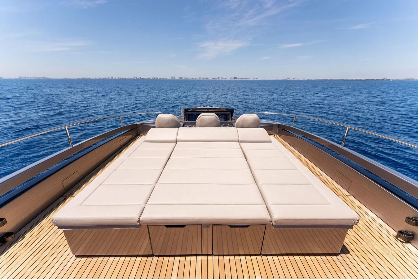 a boat on the water aboard OUR TRADE Yacht for Sale
