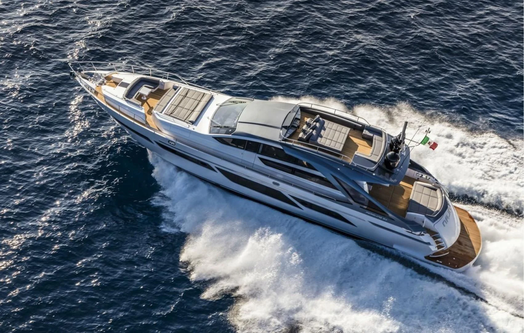 a boat on the water aboard OUR TRADE Yacht for Sale