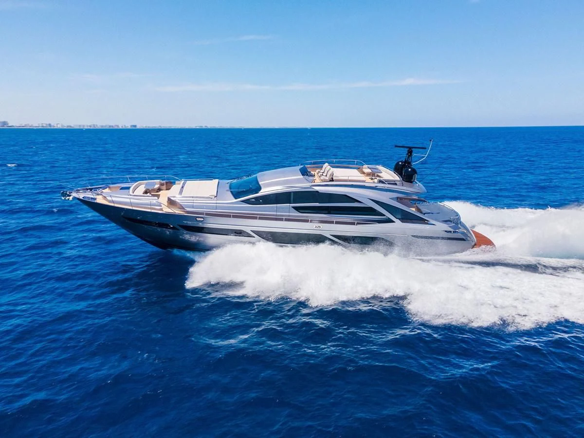 a boat on the water aboard OUR TRADE Yacht for Sale