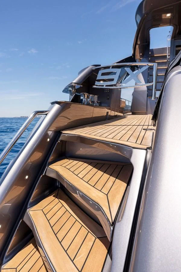 the front of a boat aboard OUR TRADE Yacht for Sale