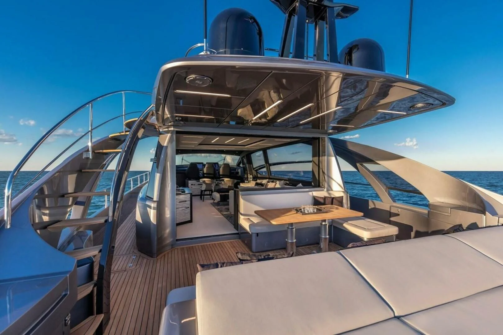 a space shuttle on a deck aboard OUR TRADE Yacht for Sale