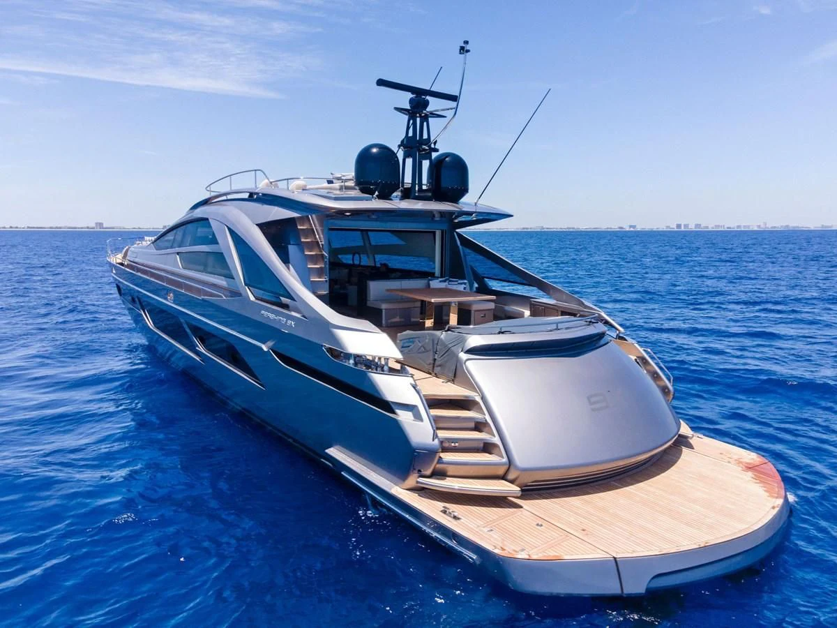 a boat on the water aboard OUR TRADE Yacht for Sale