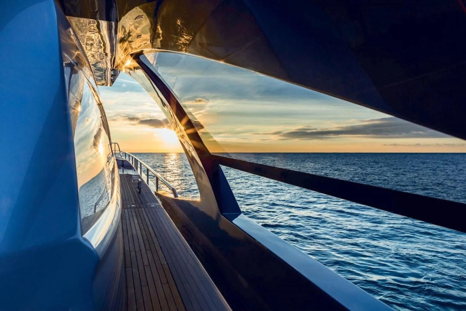 a boat on the water aboard OUR TRADE Yacht for Sale