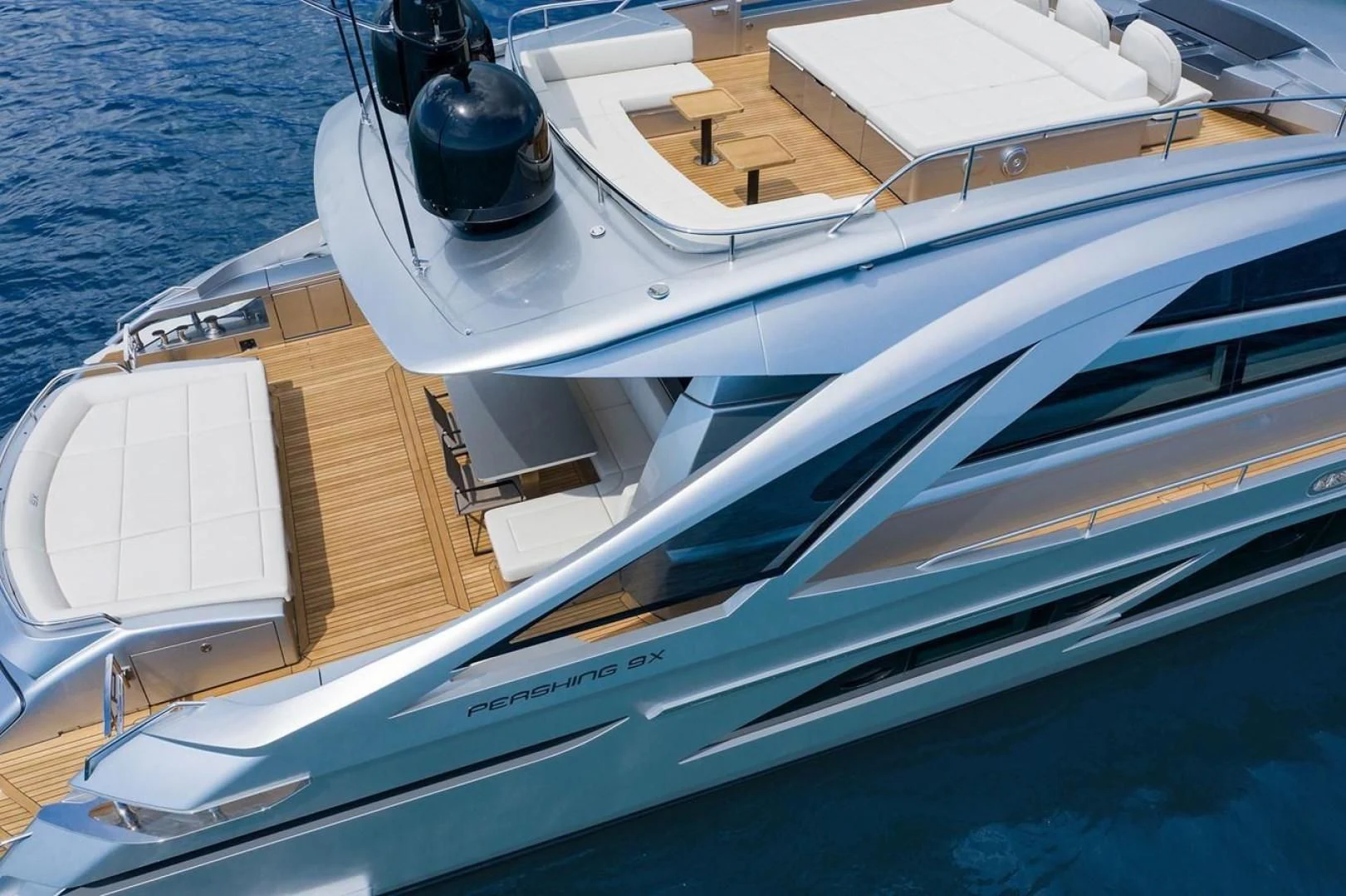 the front of a boat aboard OUR TRADE Yacht for Sale