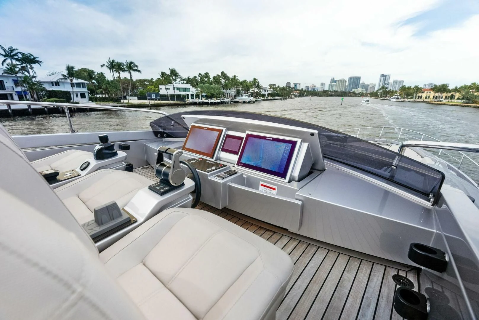 a boat on the water aboard OUR TRADE Yacht for Sale