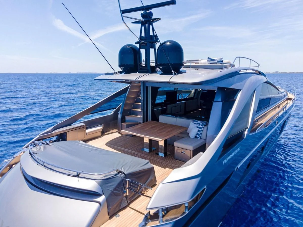 a boat with a large machine on the front aboard OUR TRADE Yacht for Sale