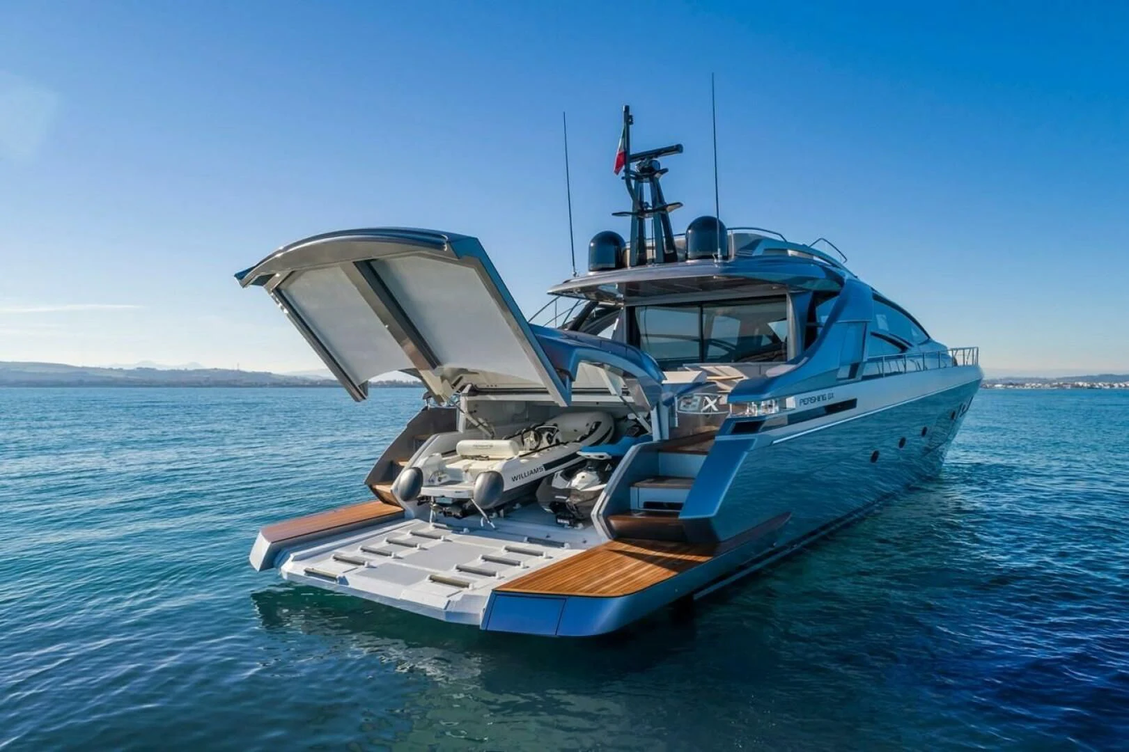 a boat on the water aboard OUR TRADE Yacht for Sale
