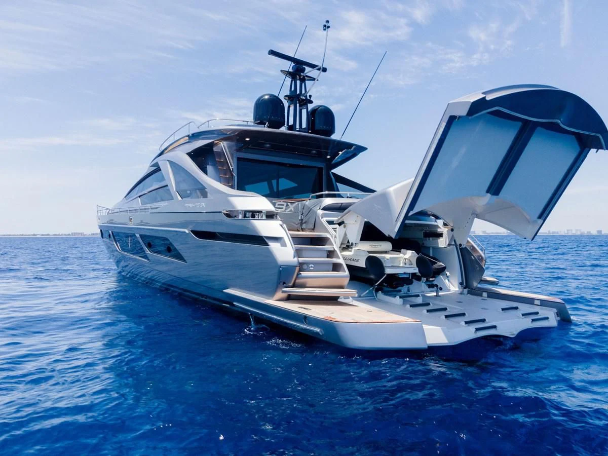 a boat on the water aboard OUR TRADE Yacht for Sale