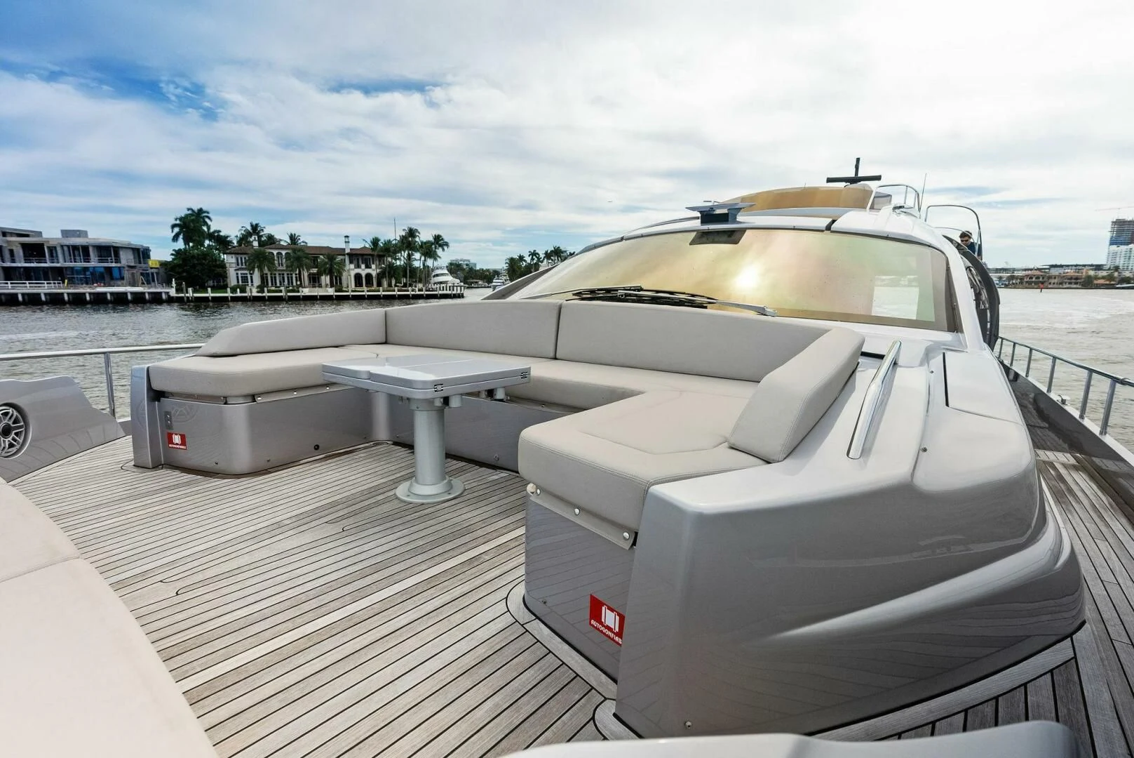 a boat on a dock aboard OUR TRADE Yacht for Sale