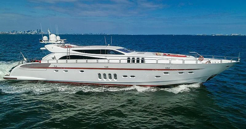a white boat in the water aboard GO Yacht for Sale
