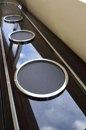 a close-up of a speaker aboard MYSTERE Yacht for Sale