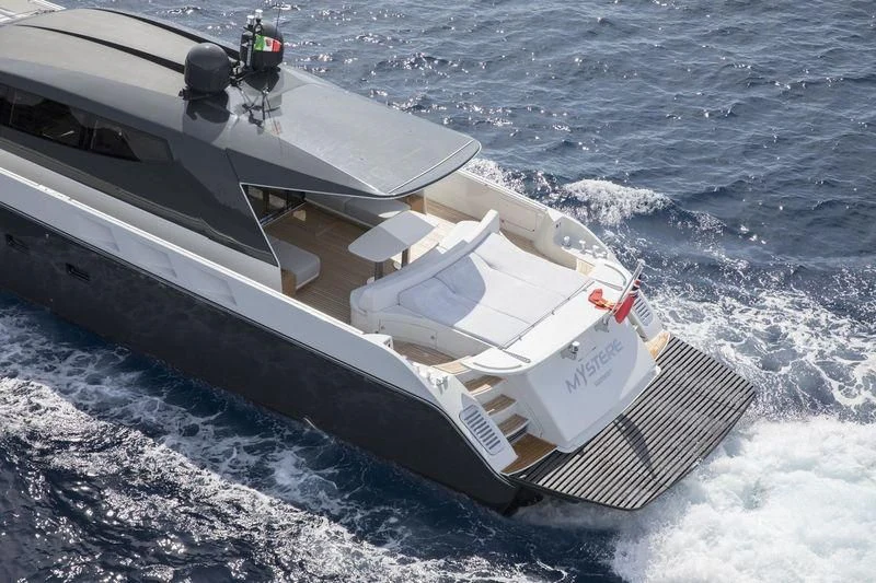 a boat on the water aboard MYSTERE Yacht for Sale