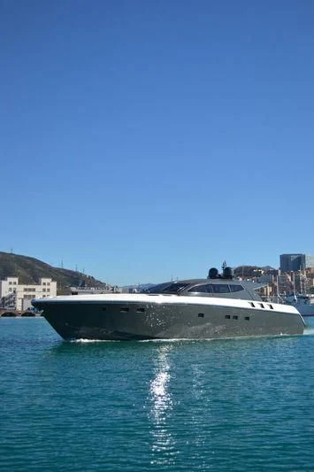 a large boat in the water aboard MYSTERE Yacht for Sale