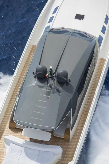 a boat with a satellite dish aboard MYSTERE Yacht for Sale