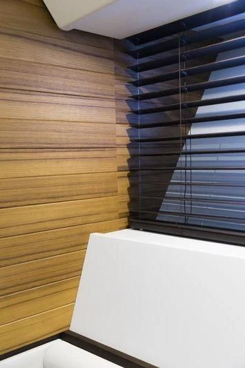 a wooden shelf with a vent aboard MYSTERE Yacht for Sale