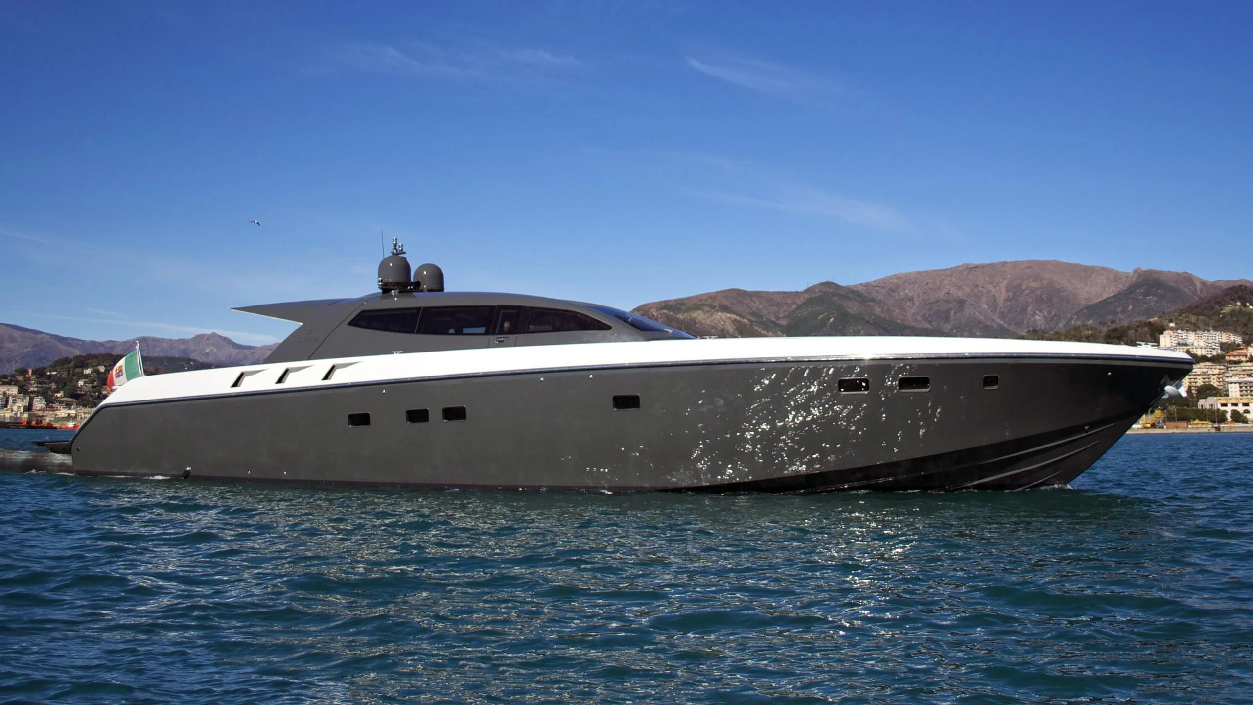 a boat in the water aboard MYSTERE Yacht for Sale
