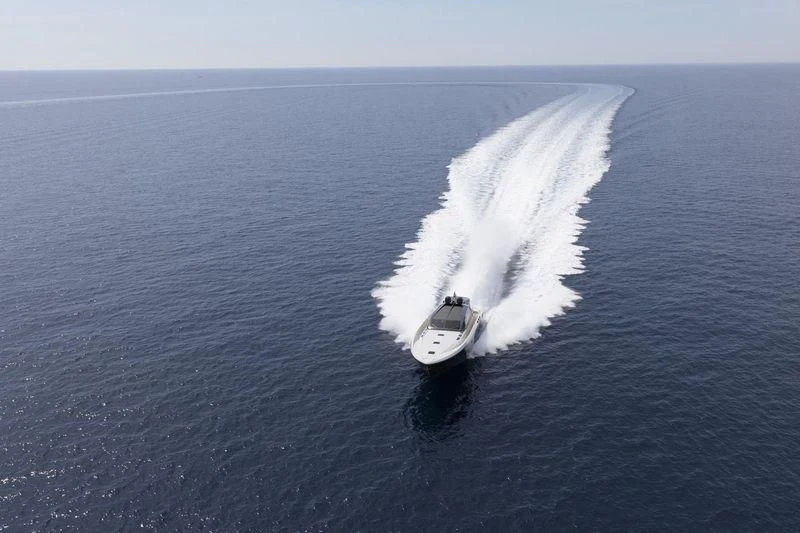 a boat in the water aboard MYSTERE Yacht for Sale