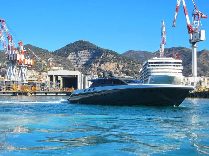 a boat in the water aboard MYSTERE Yacht for Sale