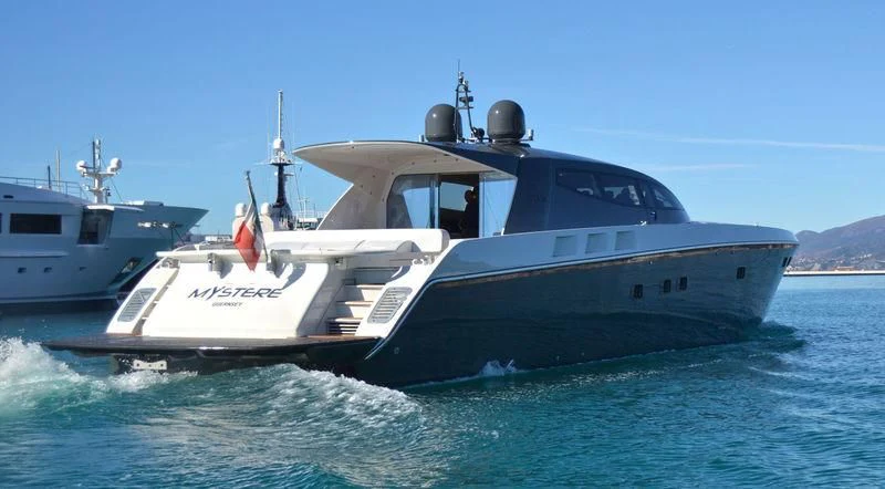 a boat on the water aboard MYSTERE Yacht for Sale