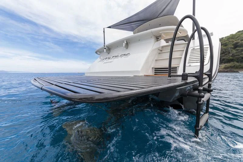 a boat in the water aboard MYSTERE Yacht for Sale