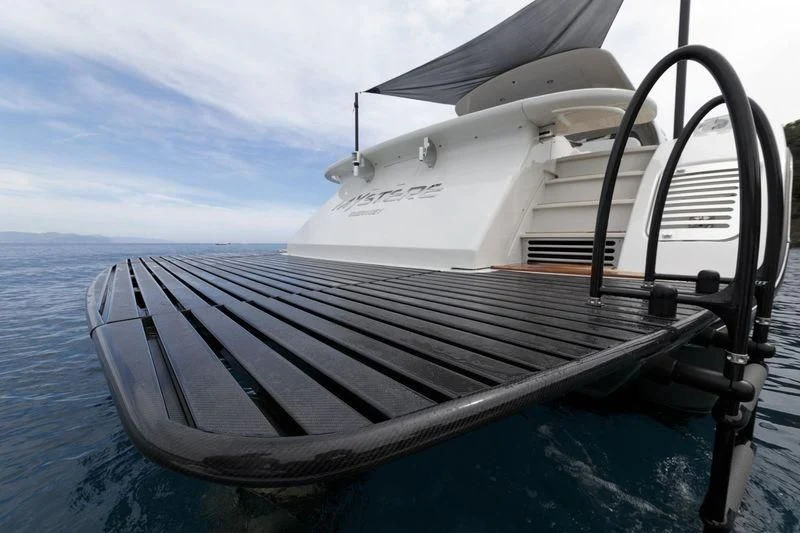 a boat on the water aboard MYSTERE Yacht for Sale