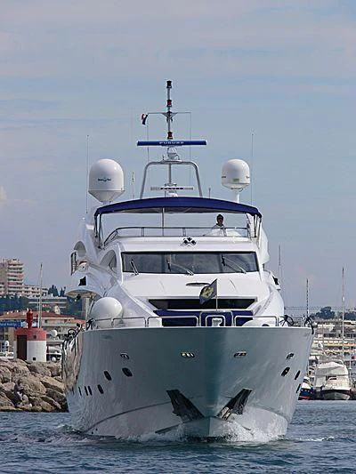 a large white boat in the water aboard BABY I Yacht for Sale
