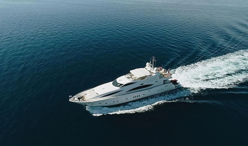 a white boat on the water aboard BABY I Yacht for Sale