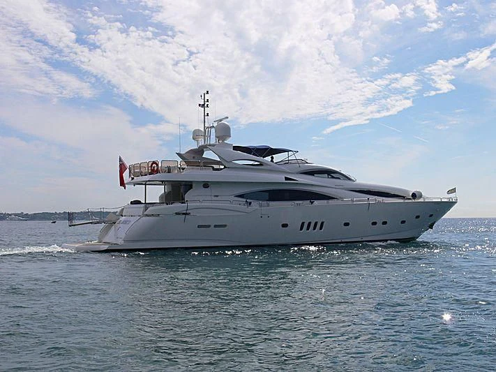 a large white boat in the water aboard BABY I Yacht for Sale