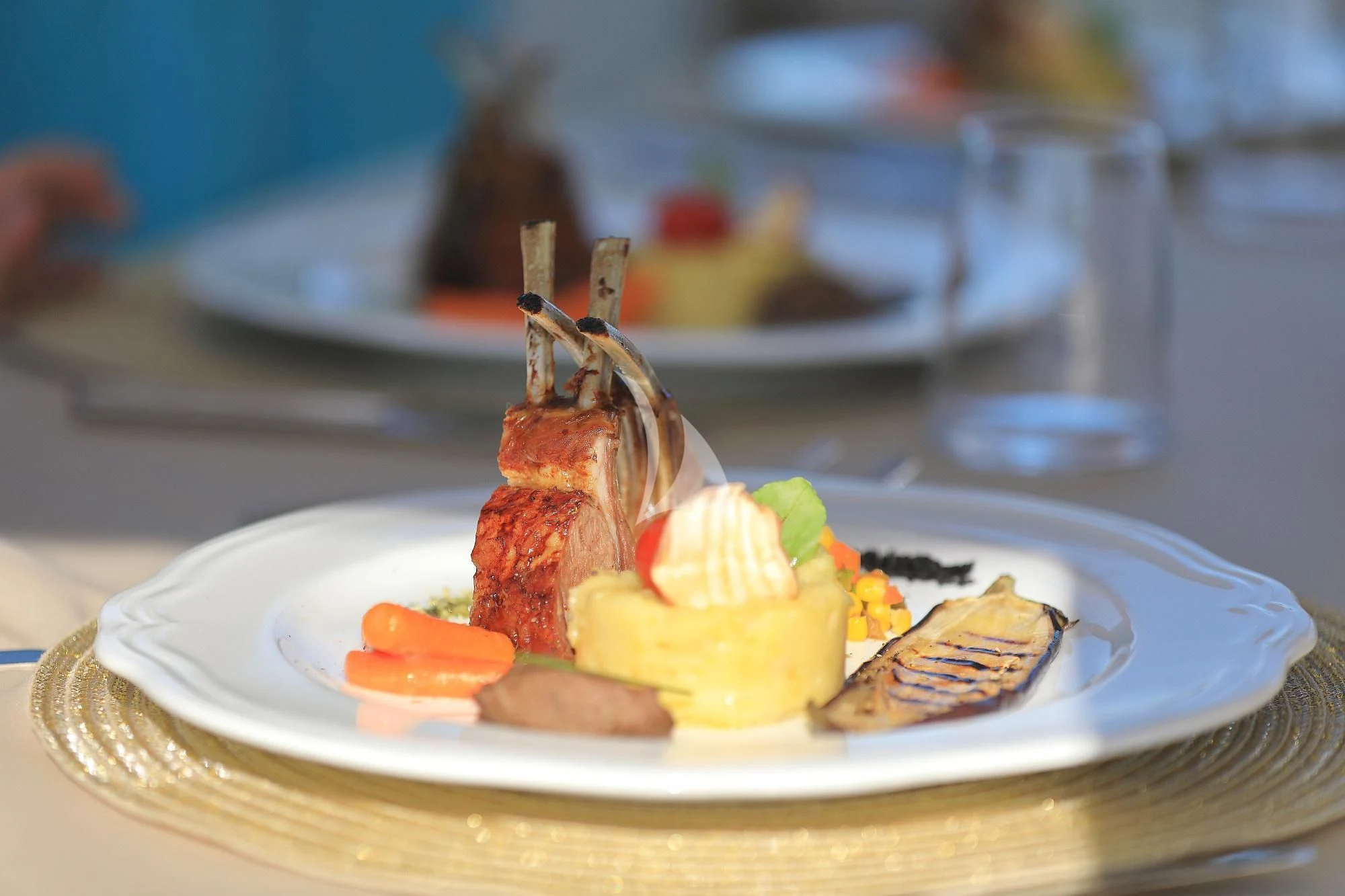 a plate of dessert aboard BABY I Yacht for Sale