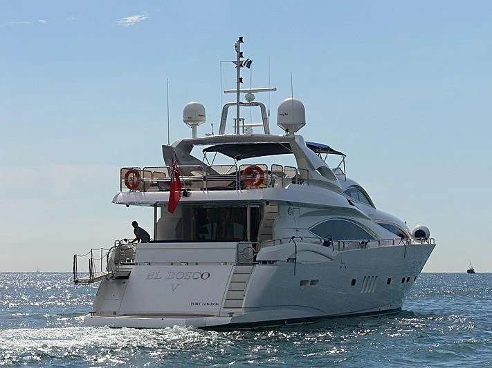 a white boat in the water aboard BABY I Yacht for Sale