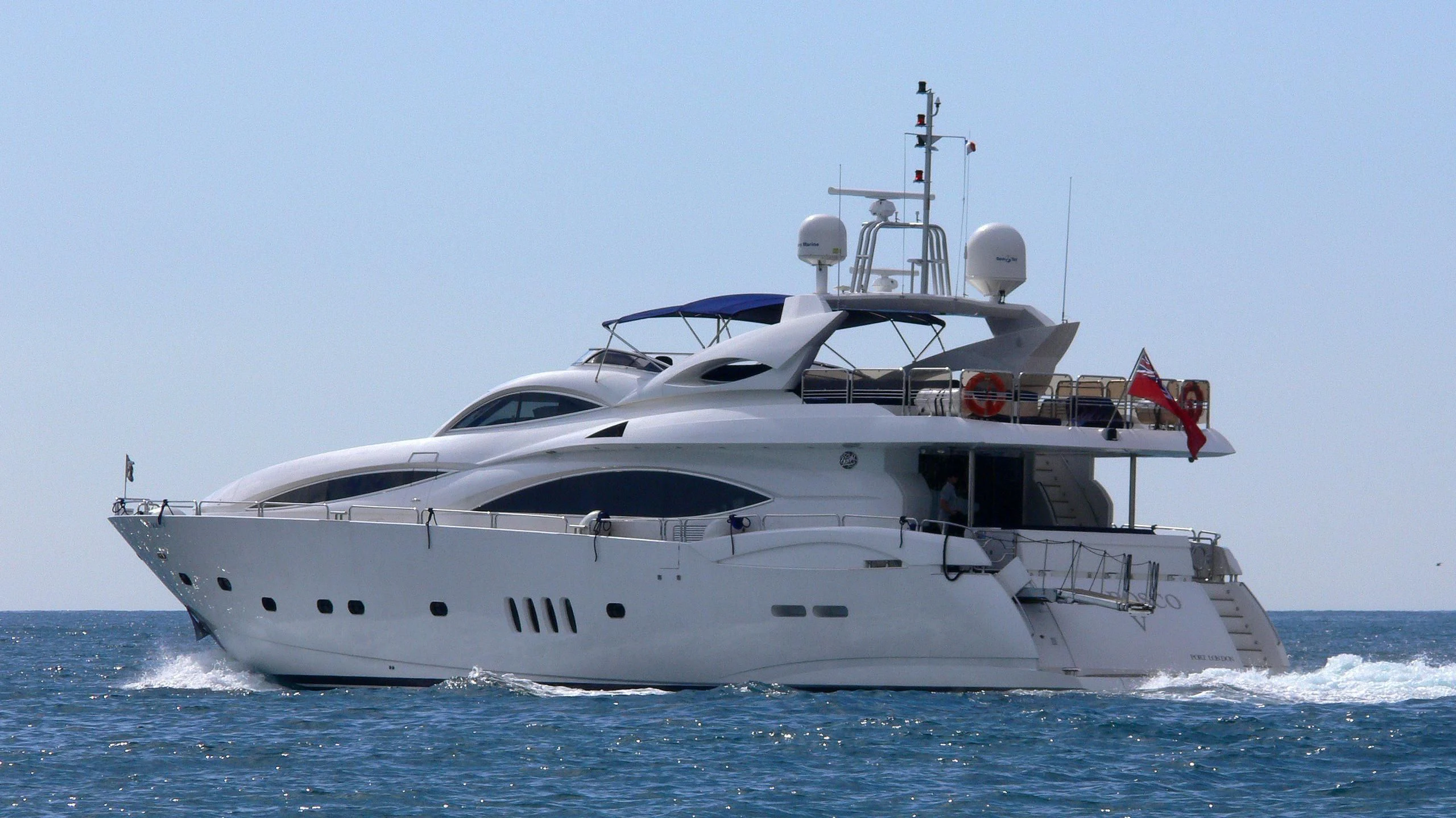 a white yacht in the water aboard BABY I Yacht for Sale