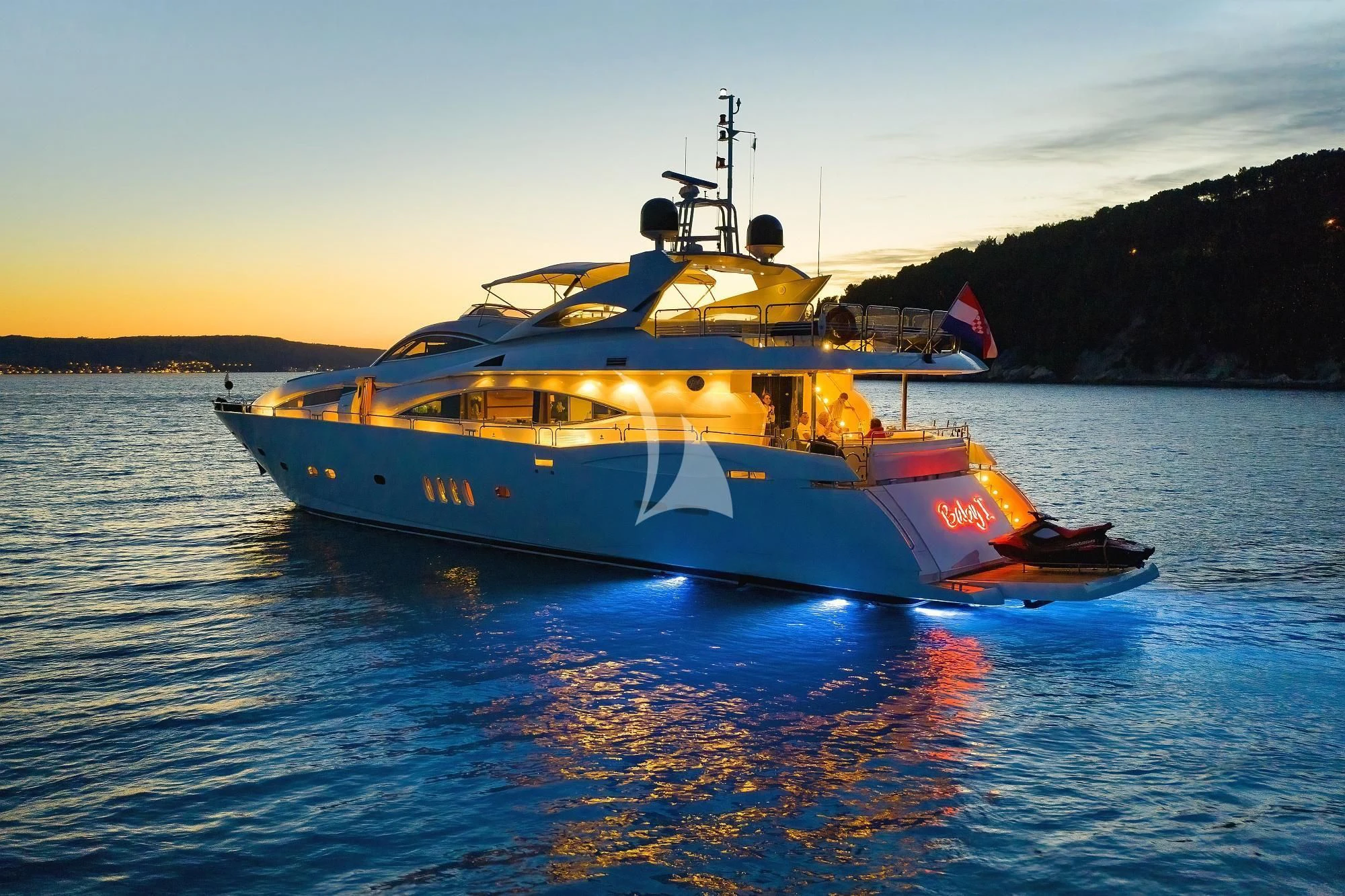 a boat on the water aboard BABY I Yacht for Sale