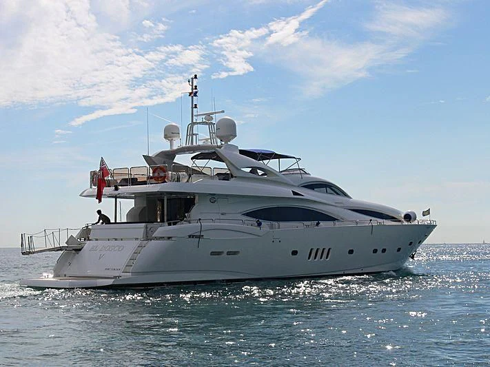a large white boat in the water aboard BABY I Yacht for Sale