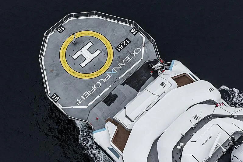 a satellite in space aboard OCEANXPLORER 1 Yacht for Sale
